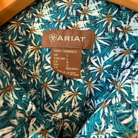 Ariat Men’s Button Down Shirt Size Large Western Cowboy - Picture 7 of 8